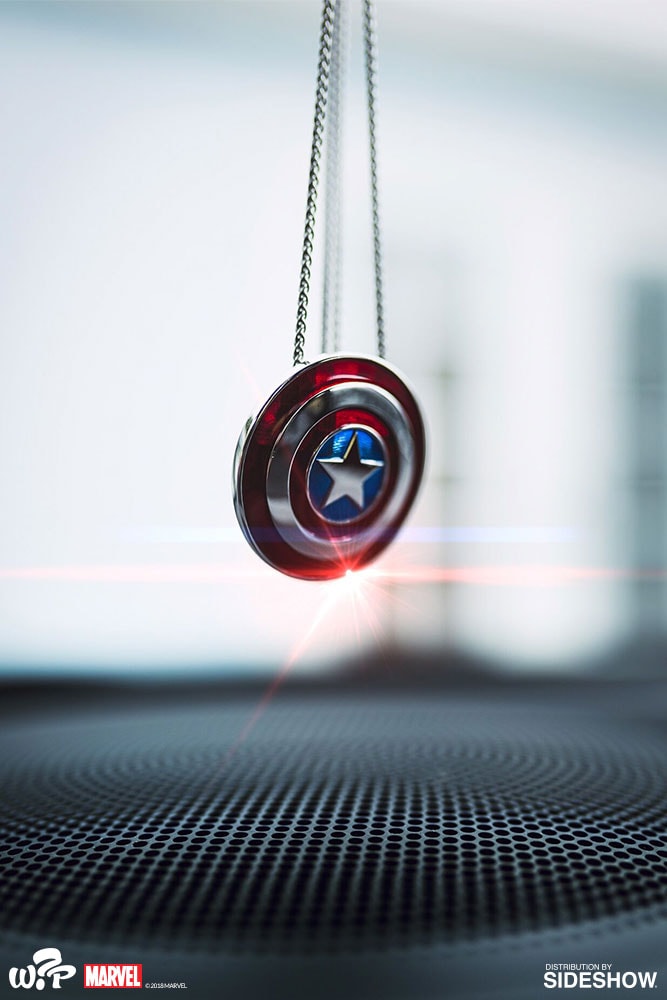 Captain America Shield Necklace - Small- Prototype Shown View 1