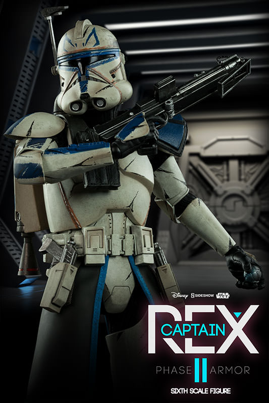 New Star Wars Captain Rex Phase II Armor Sixth Scale Figure
