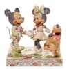 Gallery Image of White Woodland Mickey and Minnie Figurine