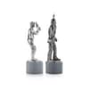 Gallery Image of Han Solo & Chewbacca Bishop Chess Piece Pair Pewter Collectible