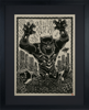 Black Panther Linocut on Lokta Paper Art Print