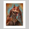 Star Wars Jar Jar Binks™: Portrait of a Gungan Art Print