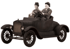 Laurel & Hardy on Ford Model T Statue