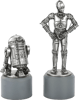 R2-D2 & C-3PO Knight Chess Piece Pair Pewter Collectible
