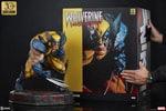 Full view of the Wolverine: Berserker Rage statue alongside its highly detailed packaging, highlighting the dynamic statue and premium box design. (Prototype Shown) View 7