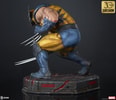 Back view of the Wolverine: Berserker Rage Statue showcasing his muscular build, iconic suit details, extended claws. (Prototype Shown) View 12