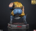 Back view of the Wolverine: Berserker Rage Statue showcasing his muscular build, iconic suit details, extended claws. (Prototype Shown) View 13