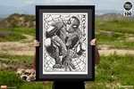 Spider-Man Linocut on Lokta Paper