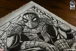 Spider-Man Linocut on Lokta Paper