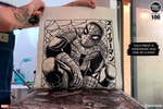 Spider-Man Linocut on Lokta Paper