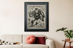 Iron Man Linocut on Lokta Paper Exclusive Edition View 1
