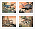 William Stout Dinosaur Series: The Jurassic Era (Set of 4)