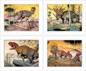 William Stout Dinosaur Series: The Cretaceous Era (Set of 4)