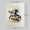 Batman™ Core (Black & Gold) Foil Letterpress Poster View 2