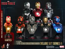 IRON MAN 3 - Lot Deluxe De 8 Bustes 1/6 Par Hot Toys (HTB14-20)