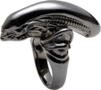 Alien Big Chap Silver Ring Black Chrome Version (Prototype Shown) View 6