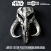 Mandalorian Skull Pewter Mini Sculpture (Prototype Shown) View 1