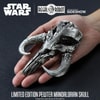 Mandalorian Skull Pewter Mini Sculpture (Prototype Shown) View 4