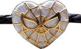 Spider-Heart Silver and Gold Bead - Large (Prototype Shown) View 10
