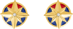 Captain Marvel Star Stud Earrings (Prototype Shown) View 5