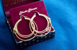 Wonder Woman Lasso Hoop Earrings (Gold) (Prototype Shown) View 4