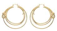 Wonder Woman Lasso Hoop Earrings (Gold) (Prototype Shown) View 7