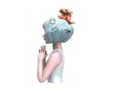 Squid Fish on Hair (Blue)