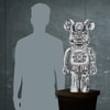 Be@rbrick H.R. Giger (White Chrome Version) 1000% (Prototype Shown) View 2