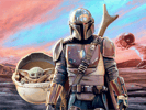 Mandalorian and The Child Mural