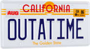 Back to the Future OUTATIME License Plate View 7