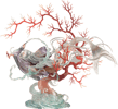 Red Candle and Mermaid (Red Coral)