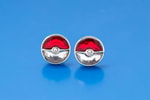 Crystal Poke Ball Stud Earrings- Prototype Shown