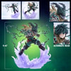 Full shot of Izuku Midoriya (Dark Deku Version) statue highlighting its scale, with smaller portraits showcasing the contents of the box. (Prototype Shown) View 2
