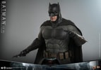 Left-angle view of Batman (2.0) in full suit, holding a batarang in his right hand while his left hand gestures dynamically forward. Collector Edition (Prototype Shown) View 13