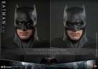 Two close-up portraits of Batman (2.0) wearing his cowl, highlighting the seamless cowled head with separate rolling eyeballs for enhanced expression. Collector Edition (Prototype Shown) View 15
