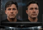 Two close-up face portraits of Batman (2.0) showcasing the interchangeable hair sculptures and separate rolling eyeball features for dynamic expressions. Collector Edition (Prototype Shown) View 17