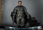 Right-angle view of Batman (2.0) in full suit without the cowl, highlighting the detailed face sculpt and intricate armor design. (Prototype Shown) View 15