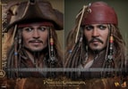 Two face portraits of Jack Sparrow (Collector Edition) showcasing interchangeable face sculpts and headwear, with separate rolling eyeballs for added detail and customization. Collector Edition (Prototype Shown) View 17