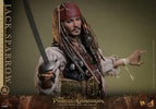 Half body shot of Jack Sparrow (Deluxe Version) standing without his coat, left hand gestured out, and holding a sword in his right hand. (Prototype Shown) View 17