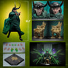 Full-body shot of God Loki highlighting his scale, paired with additional portraits showcasing the box contents. Collector Edition (Prototype Shown) View 2