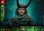 Upper bust shot of God Loki highlighting his facial features and intense eyes, complemented by his iconic horned helmet. (Prototype Shown) View 5