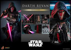 Multiple portraits of Darth Revan™ showcasing various expressions and headsculpts, along with details of the contents included in the box. Collector Edition (Prototype Shown) View 19