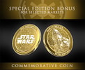 Front and back views of the gold commemorative Star Wars Darth Revan™ (Special Edition) coin, a special edition bonus for select markets. Exclusive Edition (Prototype Shown) View 3