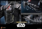 Three close-up portraits of Lord Starkiller™, highlighting intricate costume details, including the mask, armor texture, and layered fabric design. Collector Edition (Prototype Shown) View 17