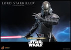 Half-body shot of Lord Starkiller™, left arm crossed over his chest, holding a lightsaber by his side in his right hand, showcasing a fierce stance. Exclusive Edition (Prototype Shown) View 13