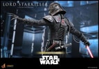 Half-body shot of Lord Starkiller™, showcasing his back, left hand extended outward, and holding a lightsaber downward in his right hand. Exclusive Edition (Prototype Shown) View 15