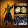 Full-body shot of Lord Starkiller™ showcasing the figure's scale, accompanied by smaller portraits detailing the included box contents. Exclusive Edition (Prototype Shown) View 2