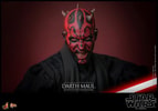 Close-up portrait of Darth Maul (Collector Edition) showcasing his menacing face with red and black facial markings, yellow and black teeth, and deep red eye pupils. Collector Edition (Prototype Shown) View 9