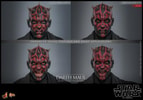 Four face portraits of Darth Maul (Collector Edition) showcasing enhanced facial features and detailed red and black paint applications. Collector Edition (Prototype Shown) View 15