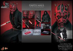 Multiple portraits of Darth Maul (Collector Edition) showcasing various expressions and headsculpts, along with details of the contents included in the box. Collector Edition (Prototype Shown) View 16